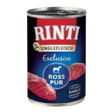 Беззерновой влажный корм Rinti Singlefleisch Exclusive Ross Pur РИНТИ МОНОПРОТЕИН, для собак, конина, 400 г