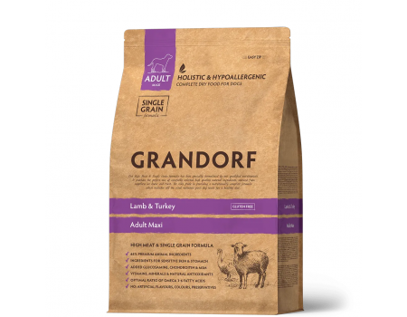 Распродажа_05_2025//Grandorf Lamb and Turkey Adult Maxi ягненок с индейкой 3кг