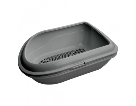 Туалет  під наповнювач AnimAll для кішок, з сіткою, 57×39×23 см, сірий