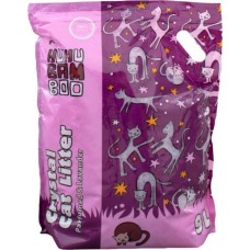 Силикагелевый наполнитель Agros Trading Silica Gel Crystal Cat для кошачьего туалета, с ароматом лаванды, 9 л