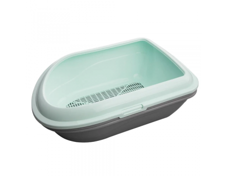 Туалет  під наповнювач AnimAll для кішок, з сіткою, 57×39×23 см, м'ятний