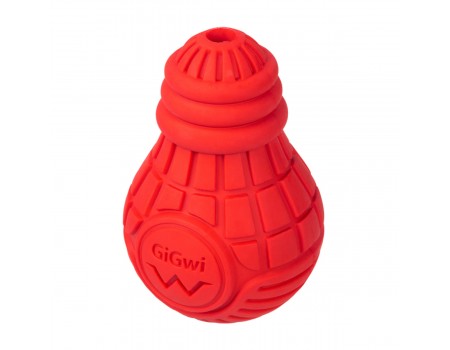 Игрушка для собак Лампочка резиновая GiGwi Bulb Rubber, резина, M, красная