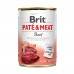 Корм влажный Brit Care Pate and Meat для взрослых собак с говядиной. 400 г