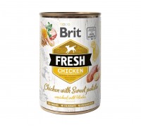 Brit Fresh Chicken with Sweet Potato консервы для собак, курица, батат..