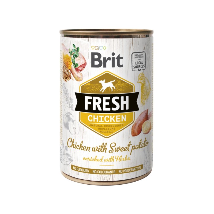Brit Fresh Chicken with Sweet Potato консерви для собак, курка, батат, 0,4 кг