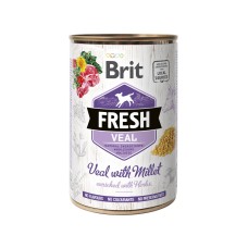 Brit Fresh Veal with Millet Консервированный корм с  телятиной и пшеном для собак всех пород, 0,4 кг