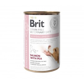 Brit GF  Veterinary Diet Dog Grain Free Hypoallergenic  при пищевой аллергии с лососем, горохом и гречкой  0.4 кг	