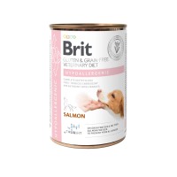 Влажный корм Brit GF VetDiet Hypoallergenic для собак с пищевой аллергией или непереносимостью, с лососем и горошком, 400 г