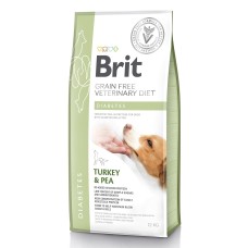 Brit GF  Veterinary Diet  Dog  DIABETES - беззерновой корм для собак при диабете (индейка/горох), 12 кг