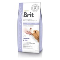  Brit GF VetDiets Dog Gastrointestinal. Беззерновая диета при острых и хронических гастроэнтеритах. Сельдь, лосось, горох и гречиха,  12 кг