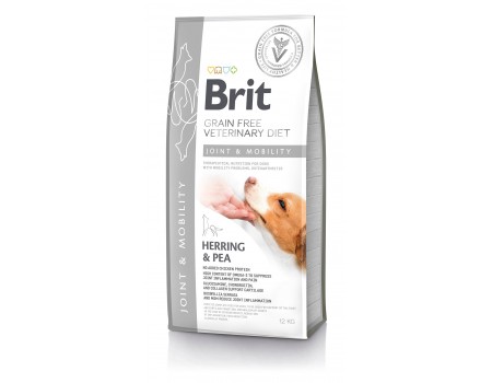 Brit GF Veterinary Diet Dog Grain Free Mobility для суглобів з оселедцем, лососем, горохом та гречкою 12 кг