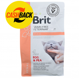 Brit GF Veterinary Diet Cat Renal для кошек с нарушенной функцией почек и хронической почечной недостаточностью 2 кг	