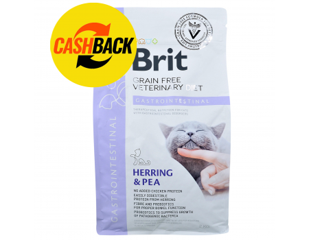 Brit GF Veterinary Diet Cat Gastrointestinal Лечебный корм для кошек при нарушениях пищеварения, 2 кг