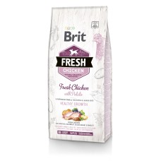 Brit Fresh Chicken with Potato Puppy Healthy Growth ПОЛНОРАЦИОННЫЙ СУХОЙ КОРМ СО СВЕЖЕЙ КУРИЦЕЙ И КАРТОФЕЛЕМ ДЛЯ ЩЕНКОВ - ЗДОРОВЫЙ РОСТ, 12 кг