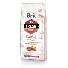 Brit Fresh Beef/Pumpkin Puppy Large полнорационный сухой корм со свежей говядиной и тыквой для щенков крупных пород- мышцы и суставы,  12 кг