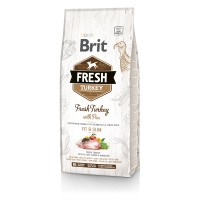 Brit Fresh Turkey with Pea Adult Fit & Slim для взрослых собак всех пород (индейка), 12 кг