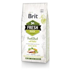 Brit Fresh Duck/Millet Active Run & Work  утка,пшено для взрослых собак, 12 кг