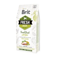 Brit Fresh Duck/Millet Active Run & Work  утка,пшено для взрослых собак, 2.5 кг