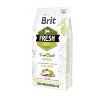 Brit Fresh Duck/Millet Active Run & Work  утка,пшено для взрослых соба..
