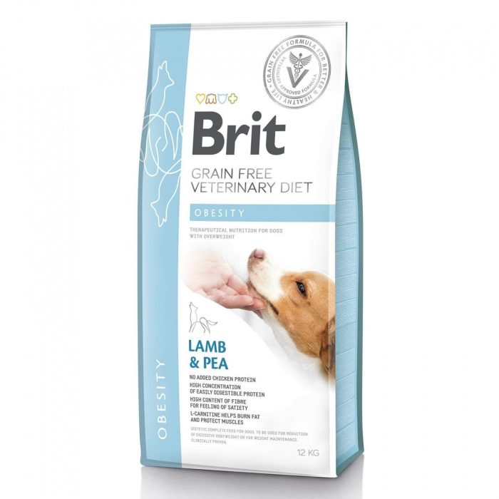 Brit GF Veterinary Diet Dog Obesity при надмірній вазі з ягнятиною, індичкою та горохом 12 кг