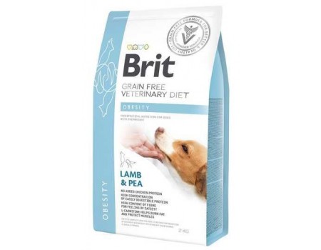 Brit GF Veterinary Diet Dog Obesity при избыточном весе с ягнятиной, индейкой и горохом  2 кг	