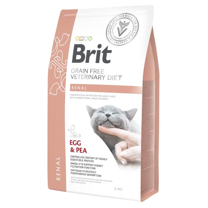 Brit GF Veterinary Diet Cat Renal для кошек с нарушенной функцией почек и хронической почечной недостаточностью 2 кг	