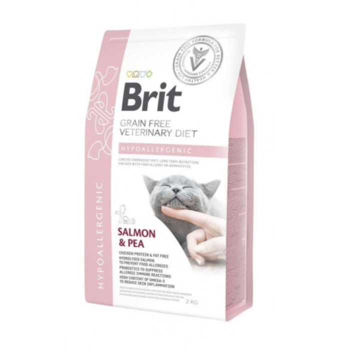 Brit GF Veterinary Diet Cat Hypoallergenic харчова алергія або непереносимість 2 кг