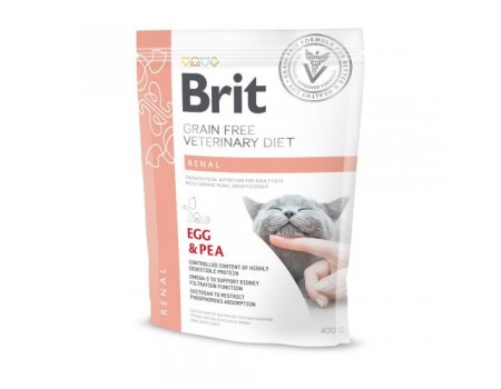 Brit GF Veterinary Diet Cat Renal для кошек с нарушенной функцией почек и хронической почечной недостаточностью 400г	