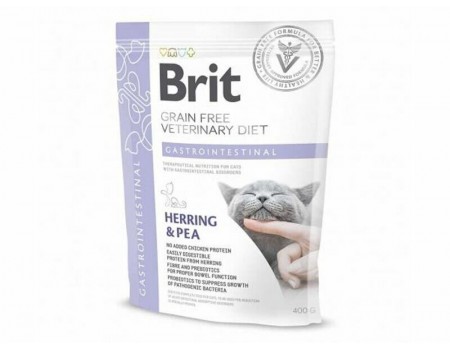 Brit GF Veterinary Diet Cat Gastrointestinal для кішок зі шлунково-кишковими розладами 400 г