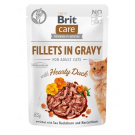 Суперпремиальный влажный корм для кошек BRIT Care Cat утка в соусе 85г..