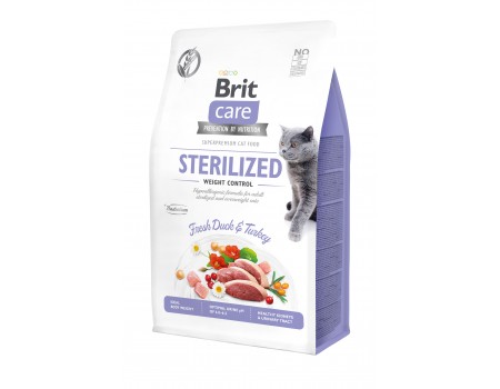 Brit Care Cat GF Sterilized Weight Control, (контроль веса для стерилизованных)  0.4 кг