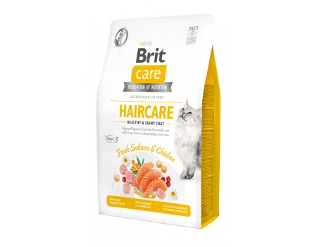 Brit Care Cat GF Haircare Healthy & Shiny Coat (здоровья кожи и шерсти) 2 кг