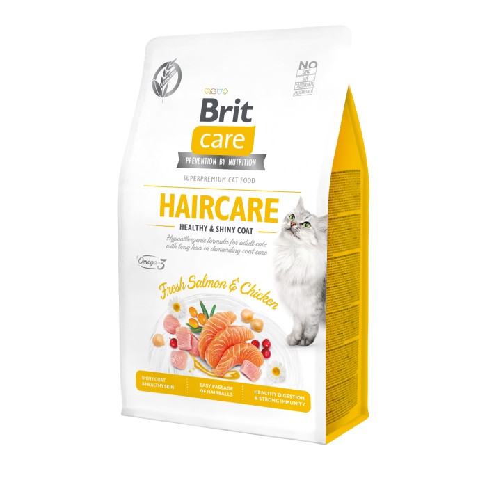 Brit Care Cat GF Haircare Healthy & Shiny Coat (здоровья кожи и шерсти) 0,4 кг