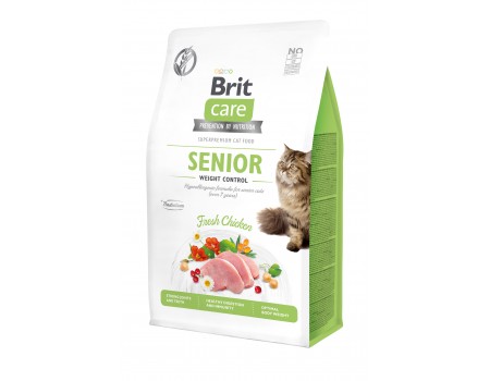 Brit Care Cat GF Senior Weight Control, (контроль веса для взрослых котов) 0,4 кг