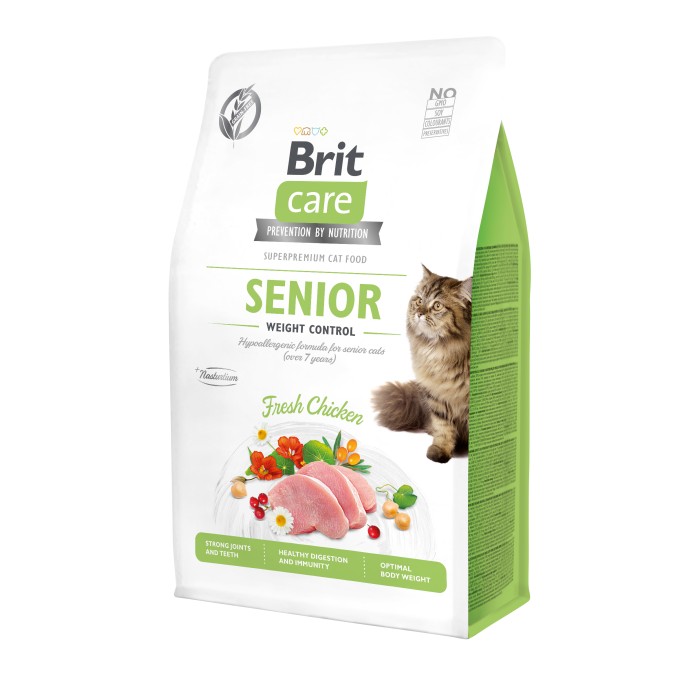 Brit Care Cat GF Senior Weight Control, (контроль веса для взрослых котов) 2 кг