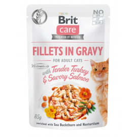 Суперпремиальный влажный корм для кошек BRIT Care Cat нежная индейка и..
