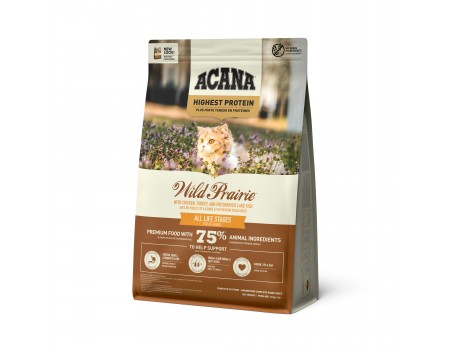 Cухой корм Acana Wild Prairie Cat & Kitten для кошек и котят всех пород, на основе цыпленка, индейки и рыбы, 1,8 кг