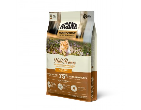 Cухой корм Acana Wild Prairie Cat & Kitten для кошек и котят всех пород, на основе цыпленка, индейки и рыбы, 4.5 кг