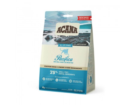 Cухой корм Acana Pacifica Cat для кошек всех пород и возрастов, на основе рыбы (сельдь, камбала, хек) 0,340 кг