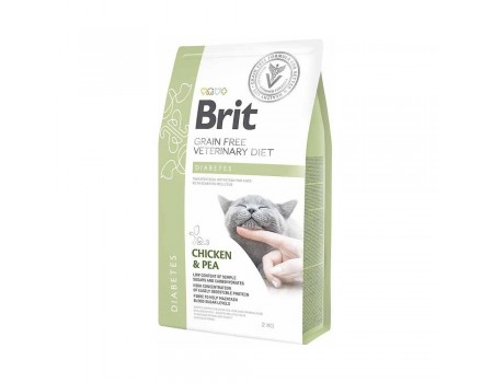 Brit GF Veterinary Diets Cat Diabets. Беззернова дієта при діабеті. Курка та горох, 2 кг