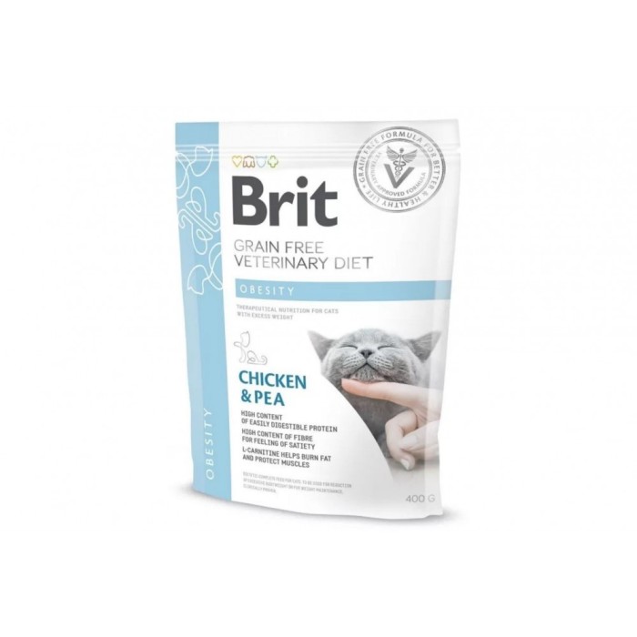 Brit GF Veterinary Diets Cat Obesity. Беззерновая диета при избыточном весе и ожирении  0.4 кг