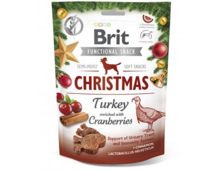 Brit Care Dog Functional Snack Рождественское лакомство для собак Индейка и клюква 150 г
