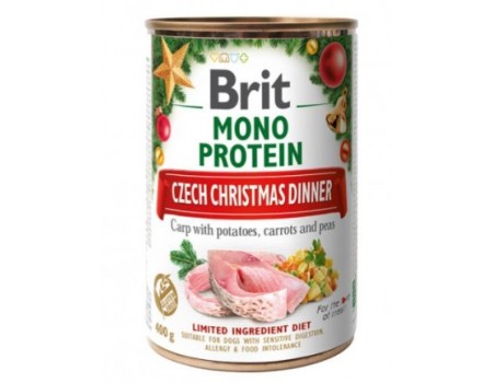 Brit Care Dog Monoprotein Рождественская консерва для собак Карп и картофельный салат 400г