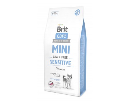 Brit  Care GF Mini Sensitive с олениной для собак миниатюрных пород с чувствительным пищеварением 7 кг