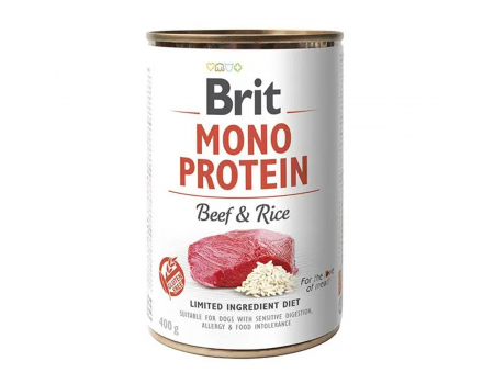 Brit Mono Protein Dog k 400 g для взрослых собак с говядиной и темным рисом