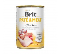 Brit Pate & Meat Dog k 400 g для взрослых собак  с курицей..