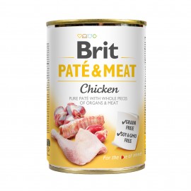 Brit Pate & Meat Dog k 400 g для взрослых собак  с курицей..