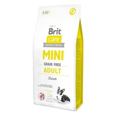 Сухой корм для взрослых собак миниатюрных пород Brit Care GF Mini Adult Lamb с ягненком, 7 кг