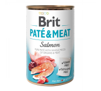 Brit Pate & Meat Dog k 400 g для взрослых собак с лососем..