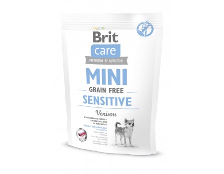 Brit  Care GF Mini Sensitive с олениной для собак миниатюрных пород с чувствительным пищеварением 400г